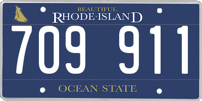RI license plate 709911