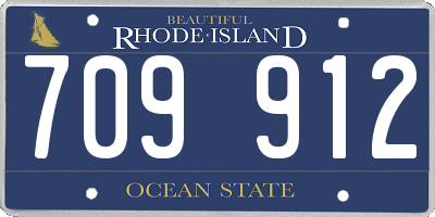 RI license plate 709912