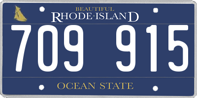 RI license plate 709915