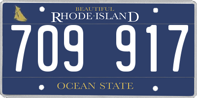 RI license plate 709917