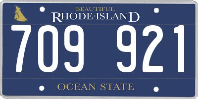 RI license plate 709921