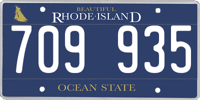 RI license plate 709935
