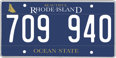 RI license plate 709940