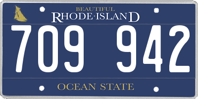 RI license plate 709942