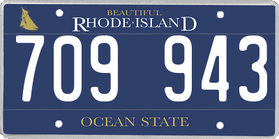 RI license plate 709943