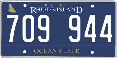 RI license plate 709944