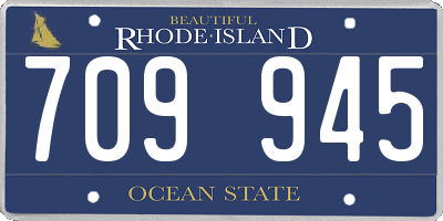 RI license plate 709945
