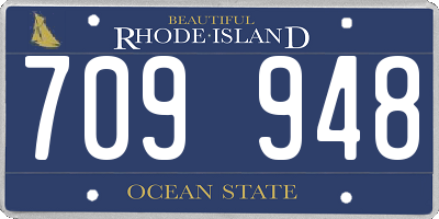 RI license plate 709948