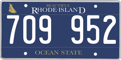 RI license plate 709952