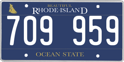 RI license plate 709959