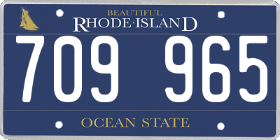 RI license plate 709965