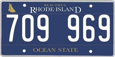 RI license plate 709969