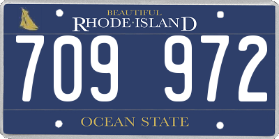 RI license plate 709972