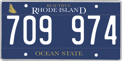 RI license plate 709974