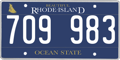 RI license plate 709983
