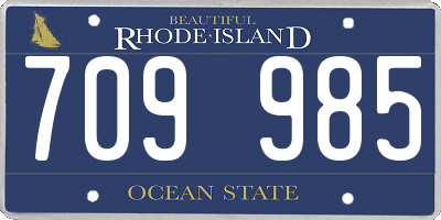 RI license plate 709985