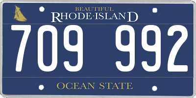 RI license plate 709992