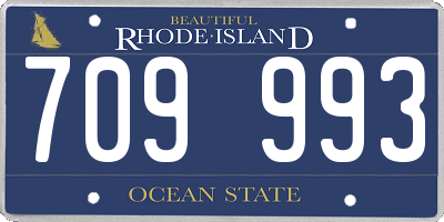 RI license plate 709993
