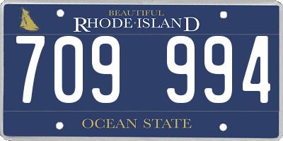 RI license plate 709994
