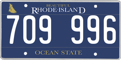 RI license plate 709996
