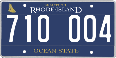 RI license plate 710004