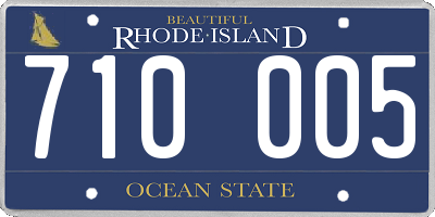 RI license plate 710005