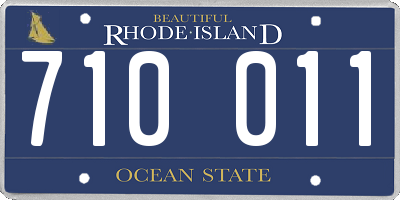RI license plate 710011