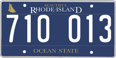 RI license plate 710013