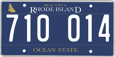 RI license plate 710014