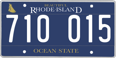 RI license plate 710015
