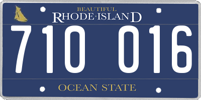 RI license plate 710016