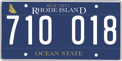 RI license plate 710018