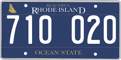 RI license plate 710020