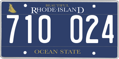 RI license plate 710024