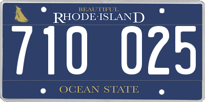 RI license plate 710025