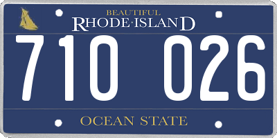 RI license plate 710026