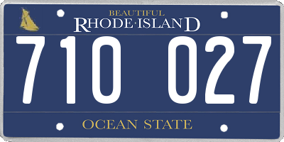 RI license plate 710027