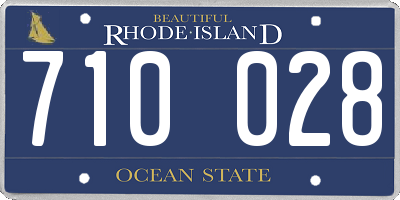 RI license plate 710028