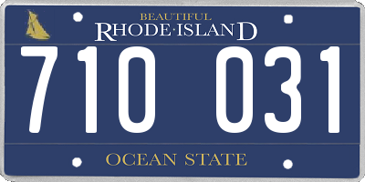 RI license plate 710031
