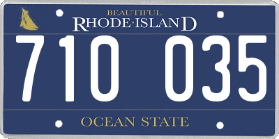 RI license plate 710035