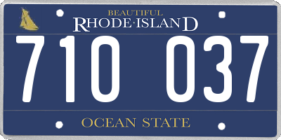 RI license plate 710037