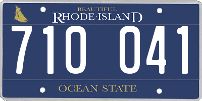 RI license plate 710041