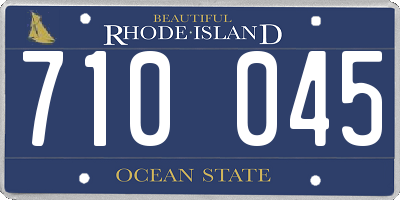 RI license plate 710045