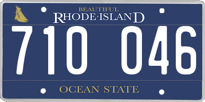RI license plate 710046