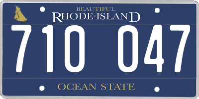 RI license plate 710047