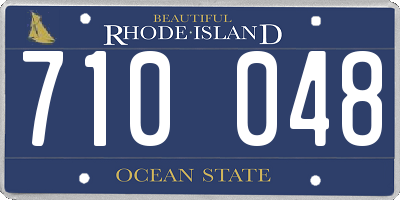 RI license plate 710048