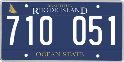 RI license plate 710051
