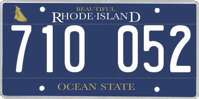 RI license plate 710052