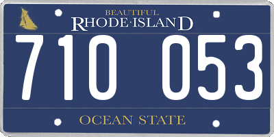 RI license plate 710053