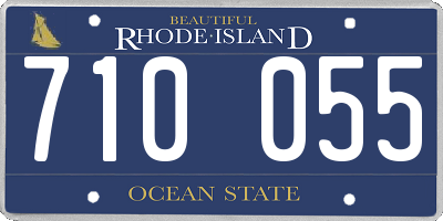 RI license plate 710055